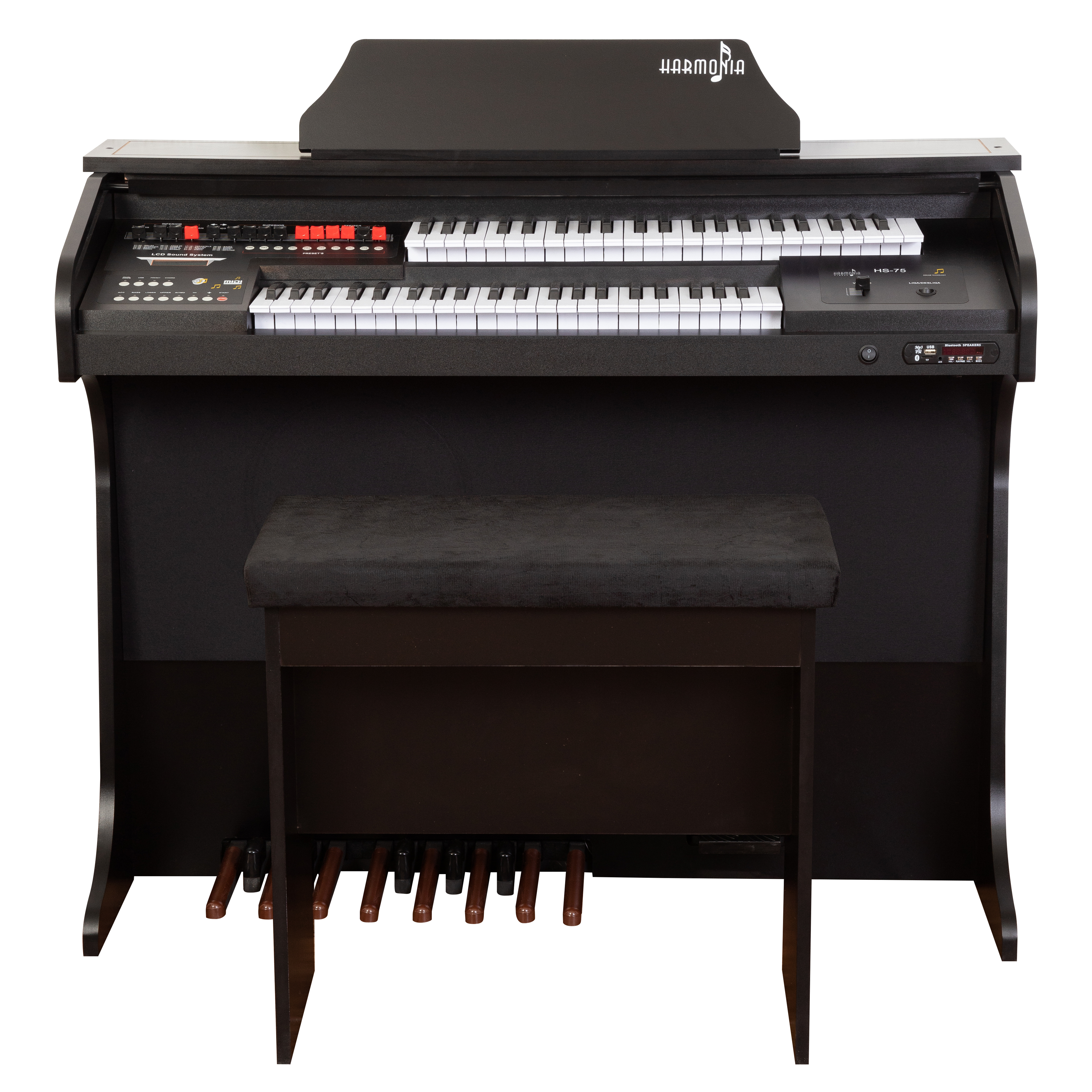 ÓRGÃO HARMONIA HS 75 PRETO FOSCO